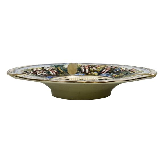 Capodimonte Italian Vintage 1950-1970 Raised Relief Porcelain 11.5" Ash Tray - Picture 1 of 11